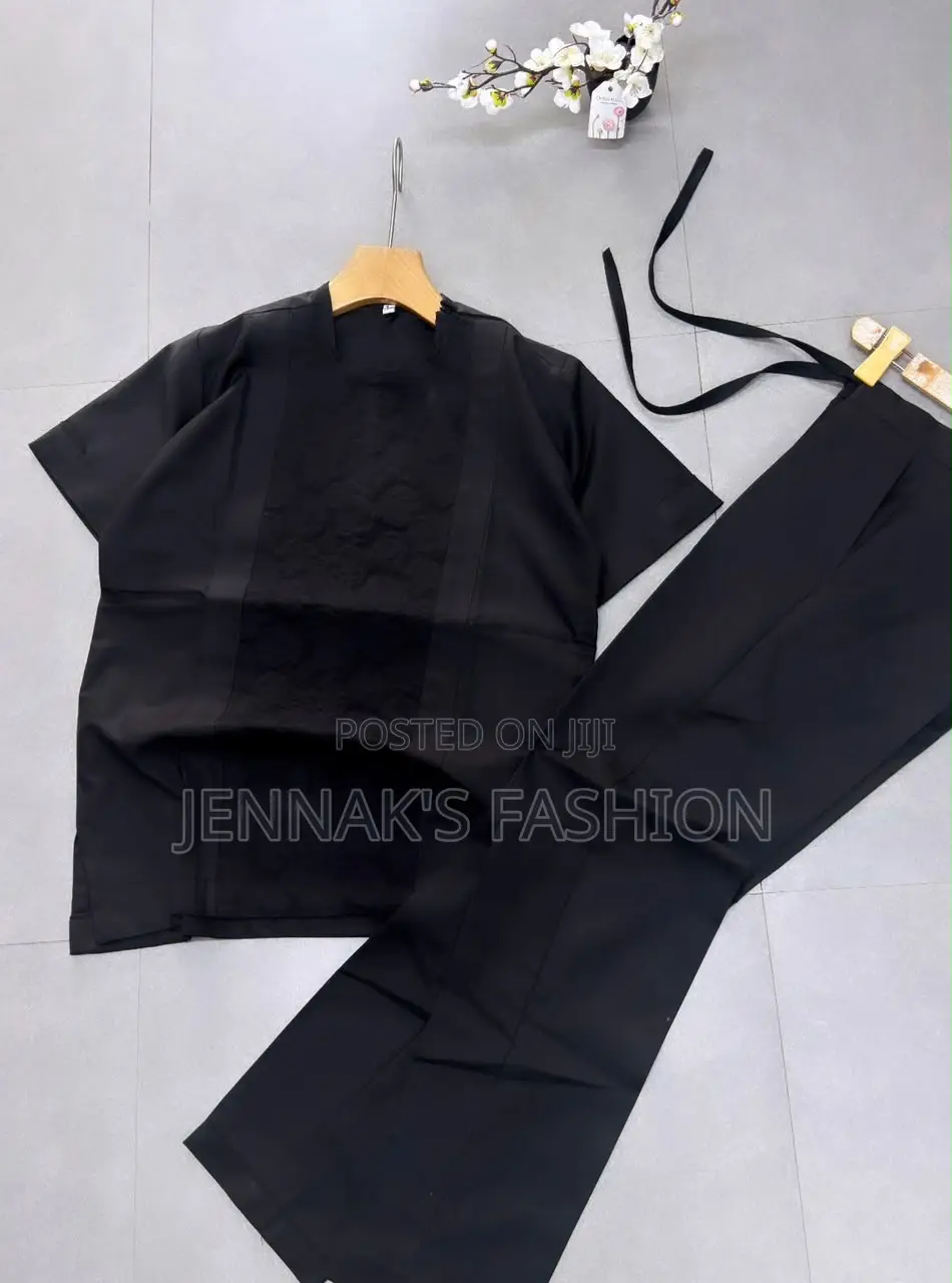 Shortsleeves Black Kaftan