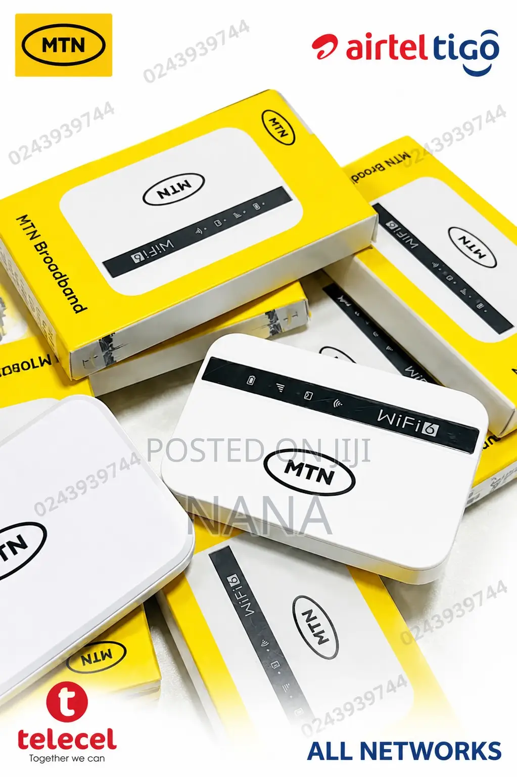 4G All Networks MTN Portable Universal Lte Mifi/ Wi-Fi.