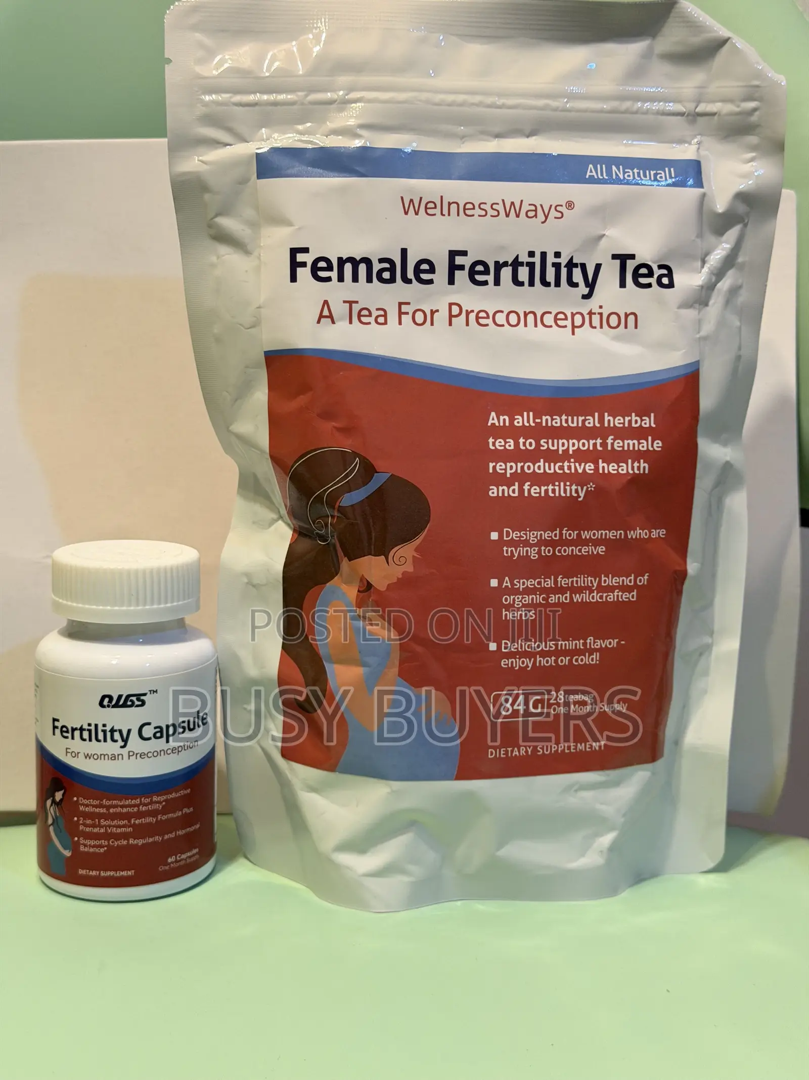 Fertility Tea and Capsule for Woman Preconception for Reproductive