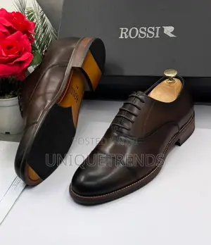 Executive ROSSI Leather Oxfords Shoe (Brown)