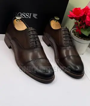 Executive ROSSI Leather Oxfords Shoe (Brown)