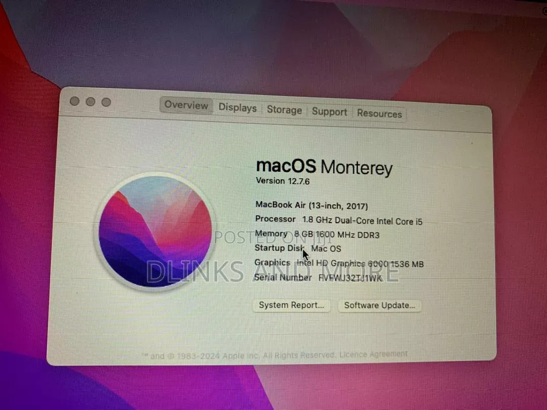 Laptop Apple MacBook Air 2017 8GB Intel Core i5 SSD 128GB