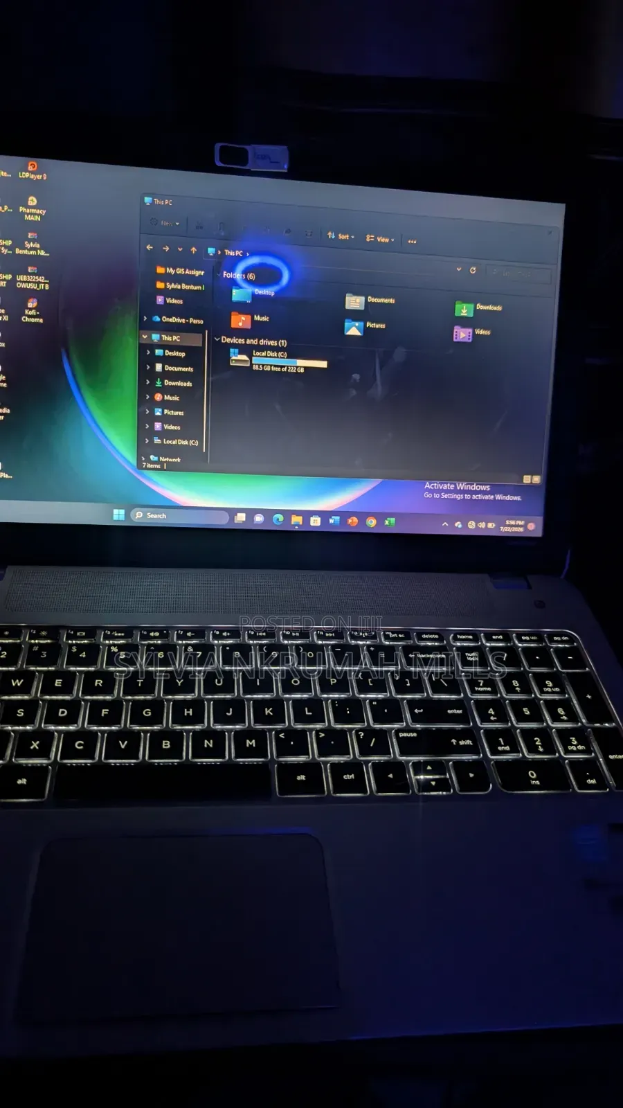 Laptop HP Envy 15t 8GB Intel Core i7 SSD 256GB