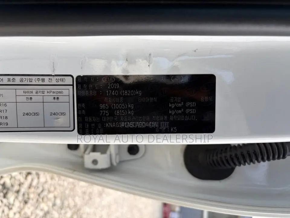 Kia K5 2.0 2020 White
