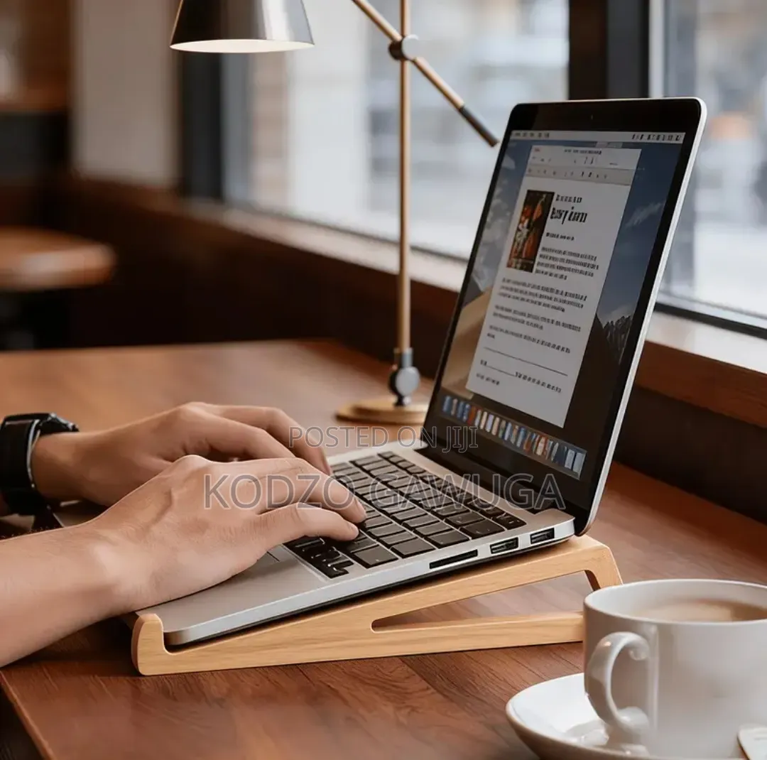 Wooden Laptop Stand (With Engraving of Your Name)