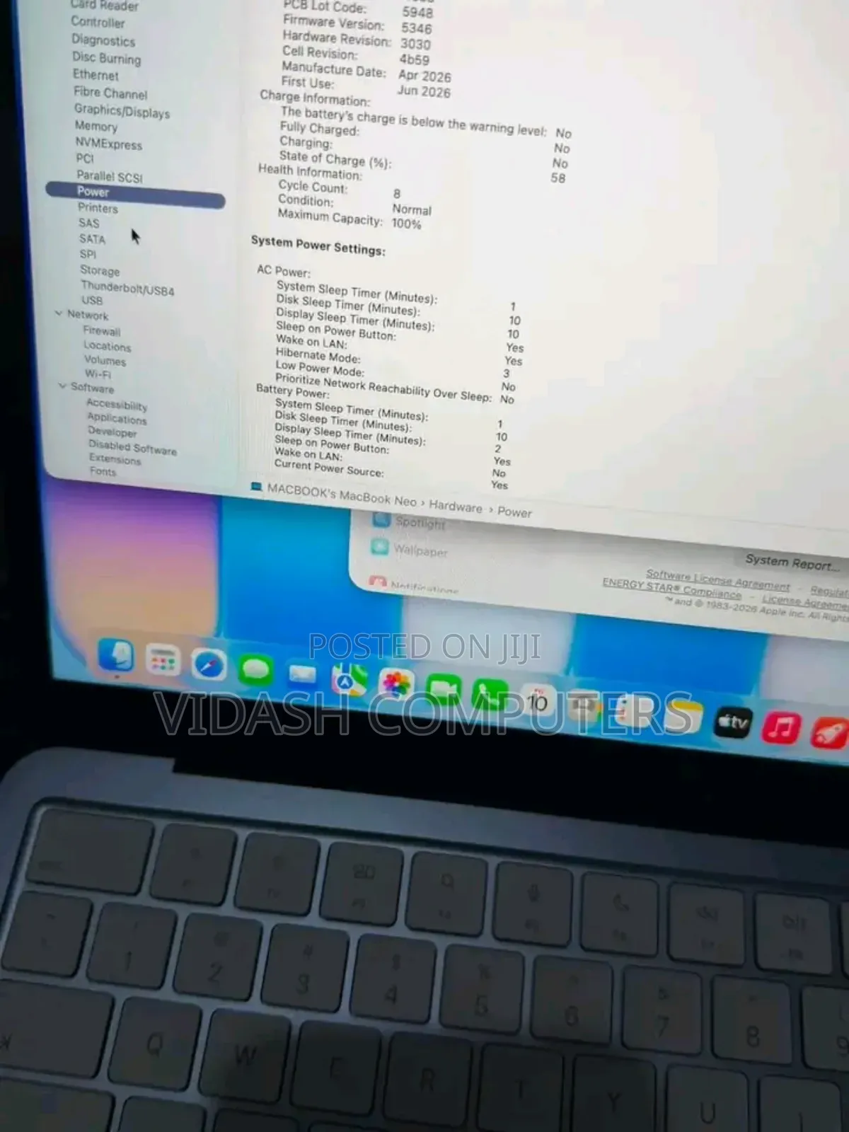 New Laptop Apple MacBook Neo 2026 8GB Apple M5 SSD 256GB