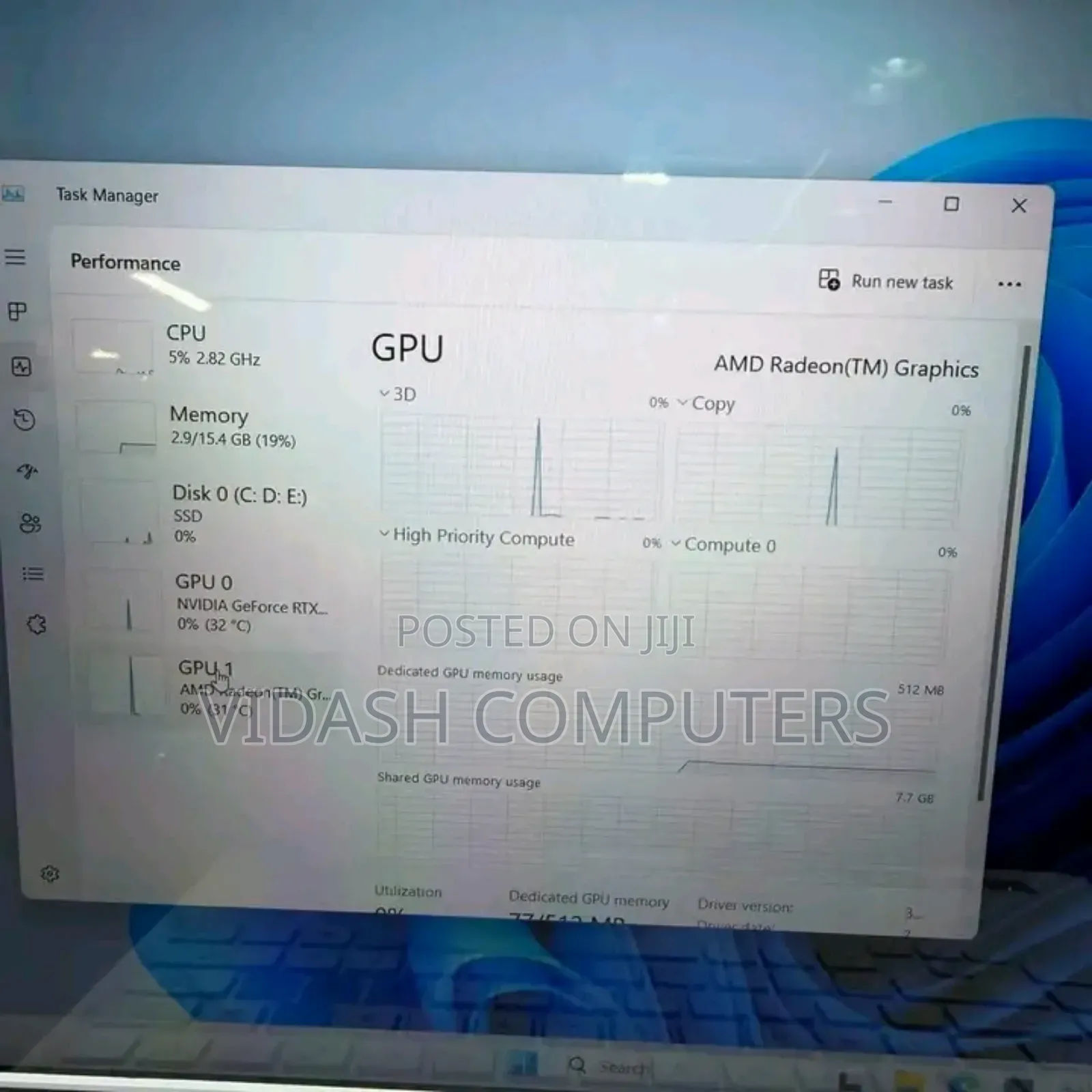 New Laptop Asus TUF Dash F15 16GB Intel Core i7 SSD 512GB