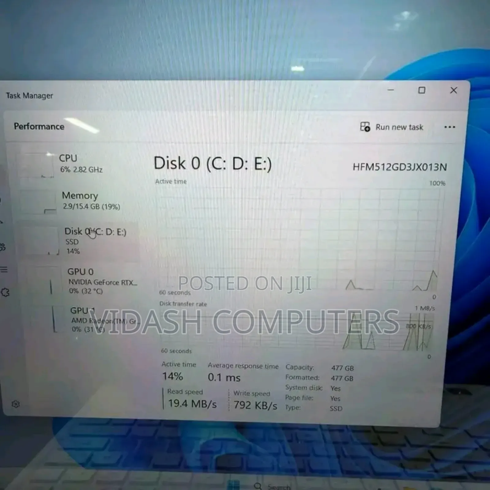 New Laptop Asus TUF Dash F15 16GB Intel Core i7 SSD 512GB