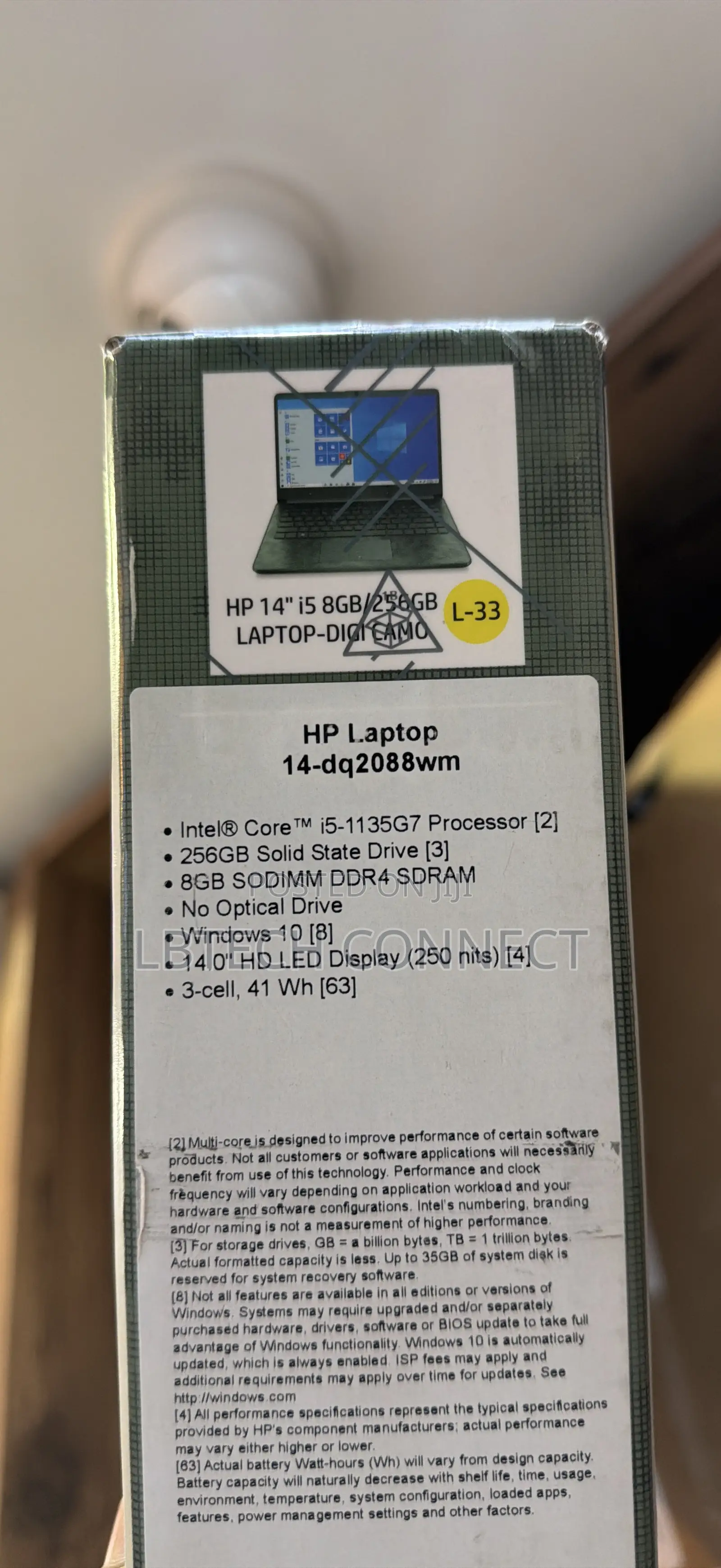 New Laptop HP 14-dq1088wm 8GB Intel Core i5 SSD 256GB