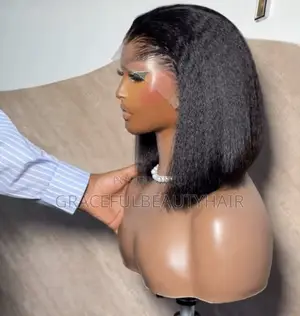 12 Inches Glueless Frontal Kinky Straight
