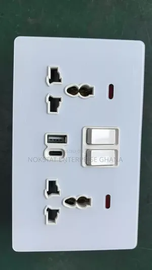Tempered Glass Universal USB +Type C Socket