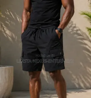 Cargo Shorts -Black, Grey