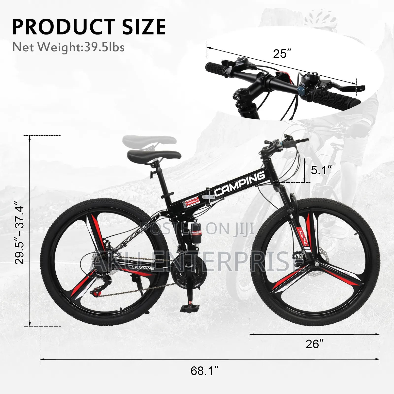 26-Inch Foldable Mountain Bike