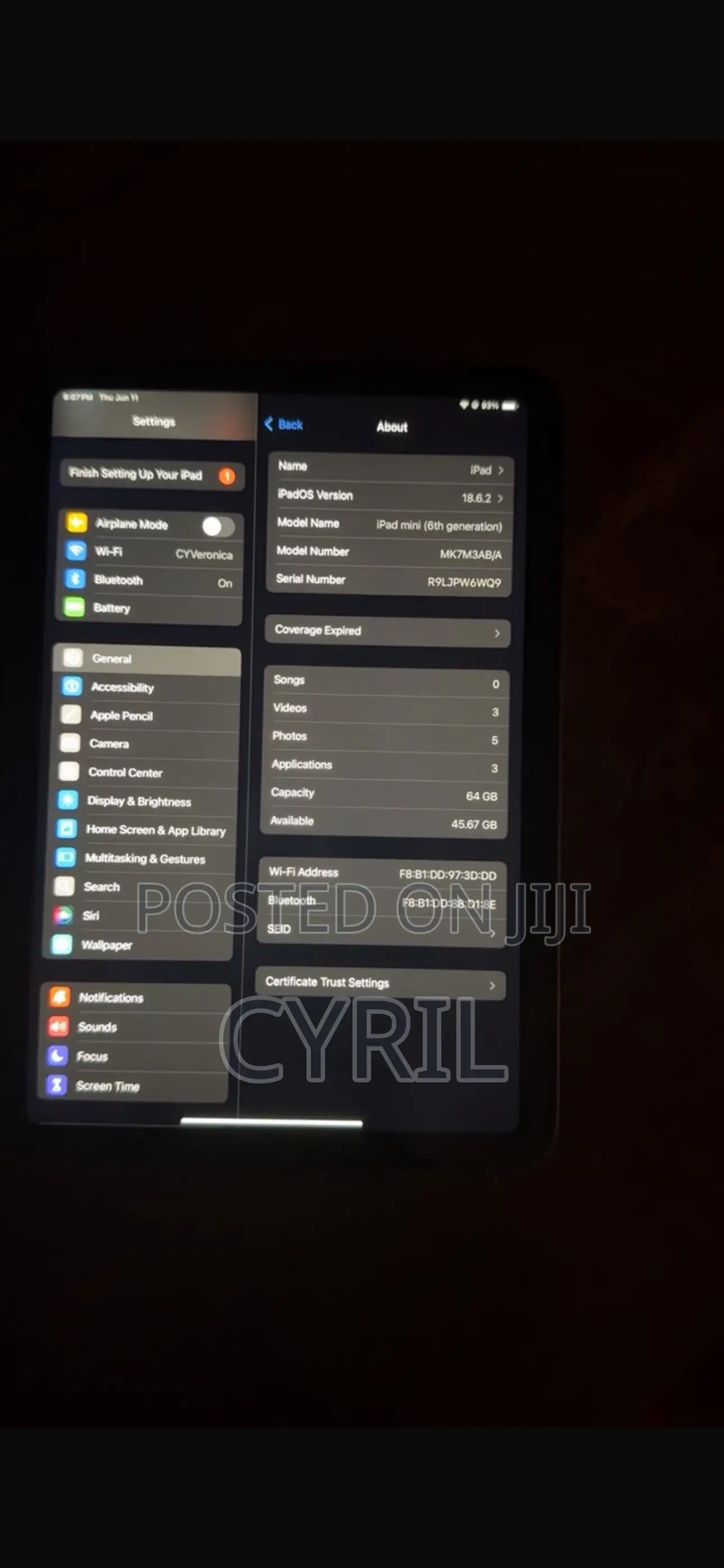 Apple iPad mini (2021) 64 GB Gray