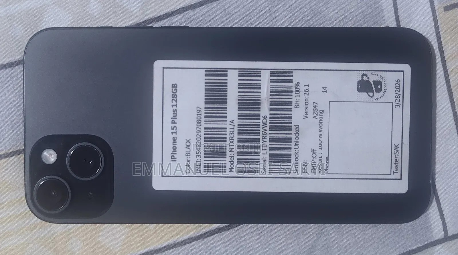 Apple iPhone 15 Plus 128 GB Black