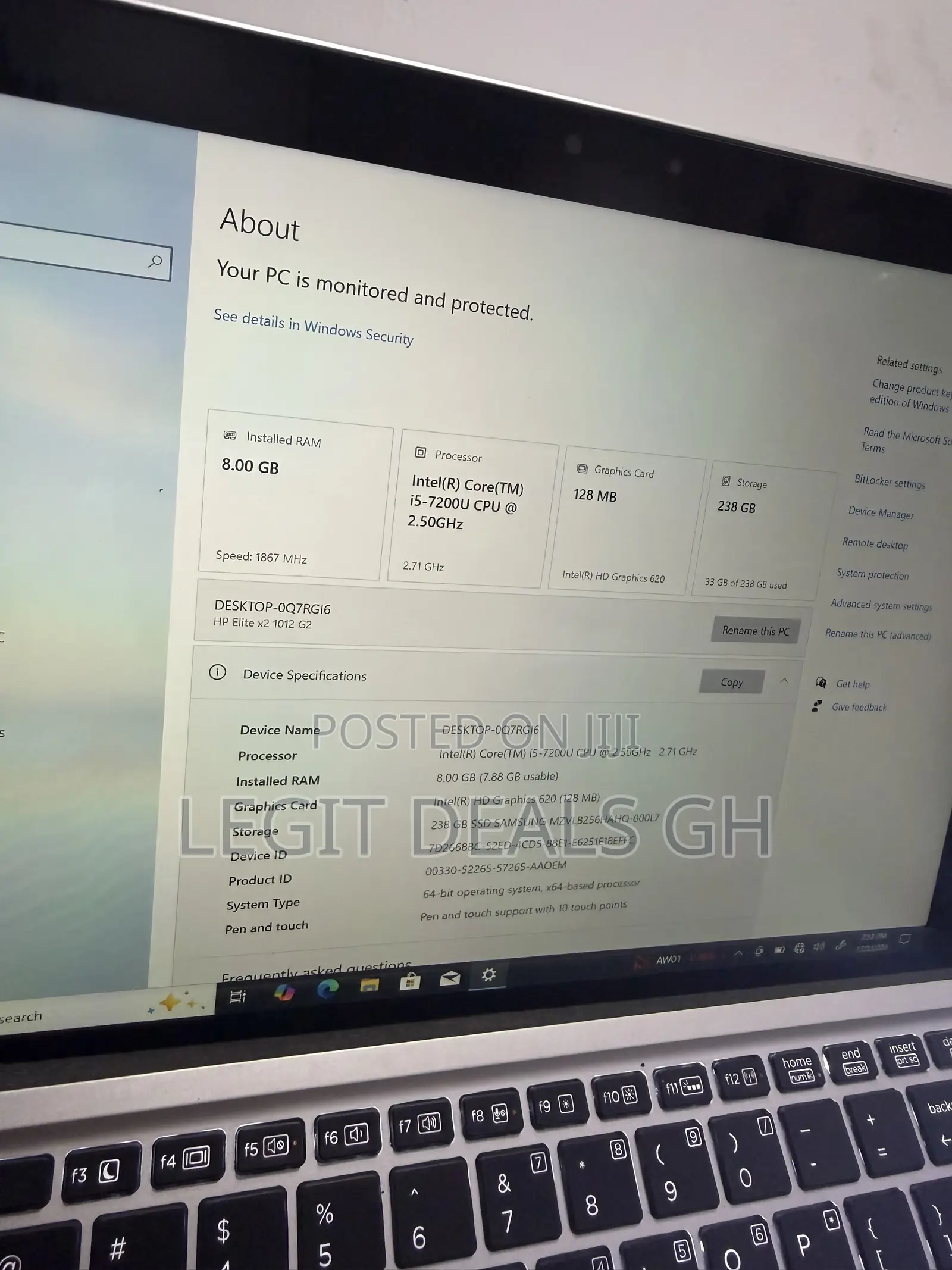 Laptop HP Elite X2 1012 G2 8GB Intel Core i5 SSD 256GB