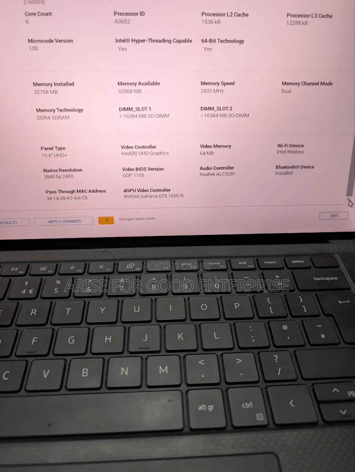 Laptop Dell XPS 15 9500 32GB Intel Core i7 SSD 1T