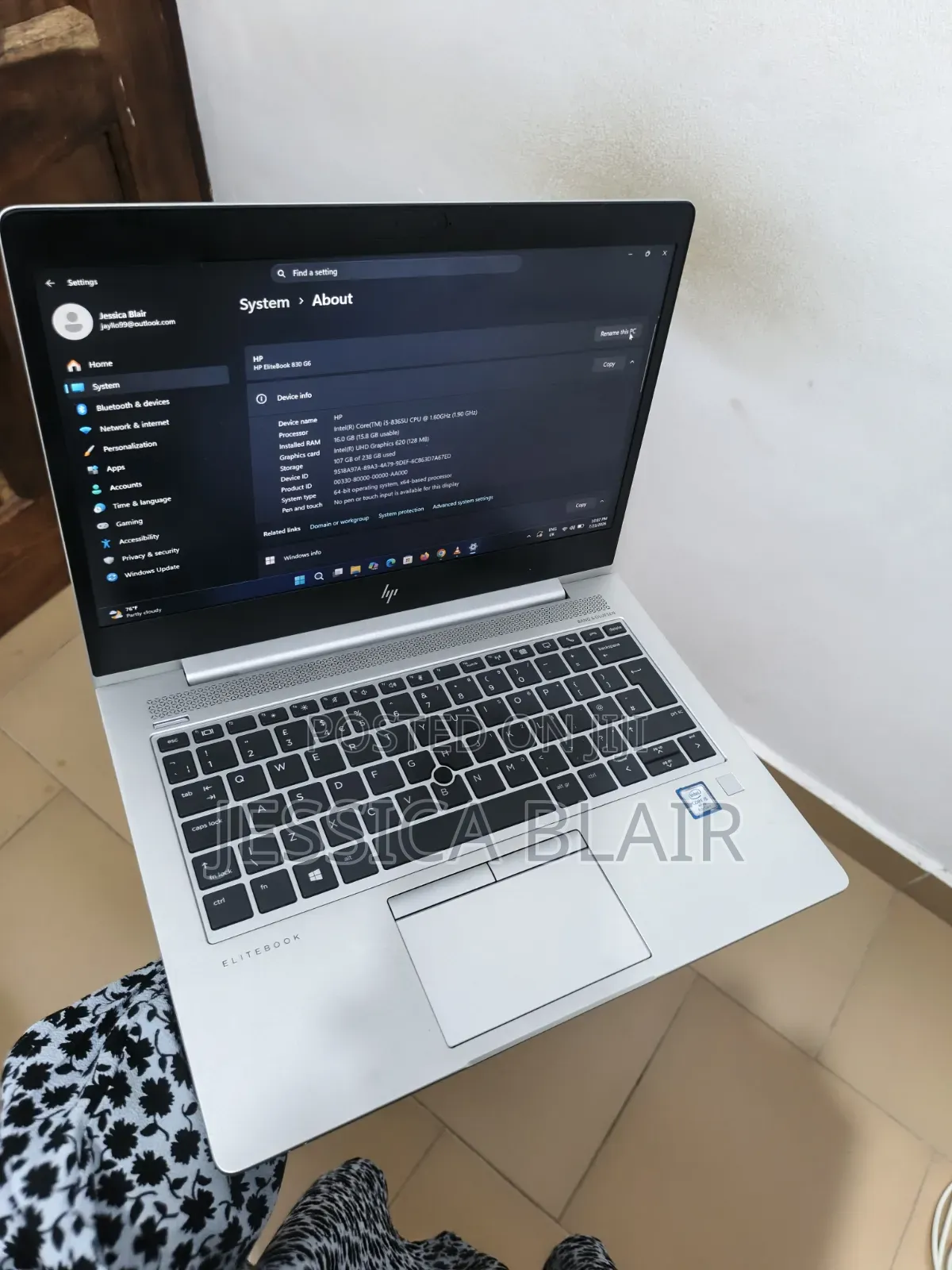 Laptop HP EliteBook 830 G6 16GB Intel Core i5 SSD 250GB