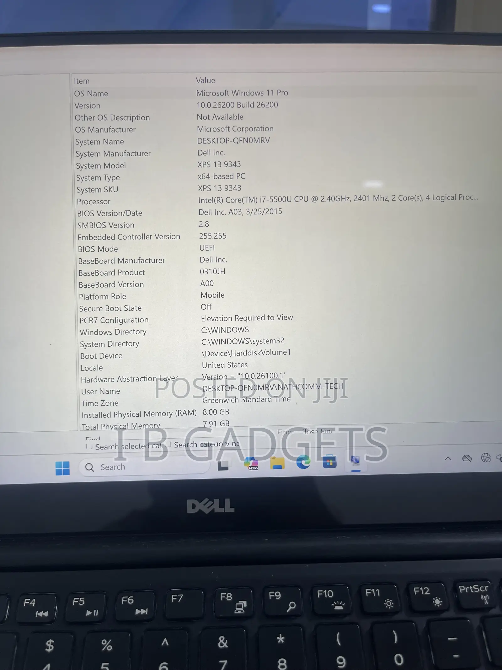 Laptop Dell XPS 13 8GB Intel Core i7 SSD 256GB