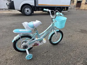Kids Bike Features Matching Training Wheels and Basket 4-6yrs