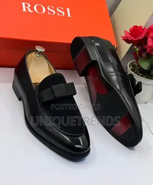 Quality ROSSI Black Suede Leather Loafers