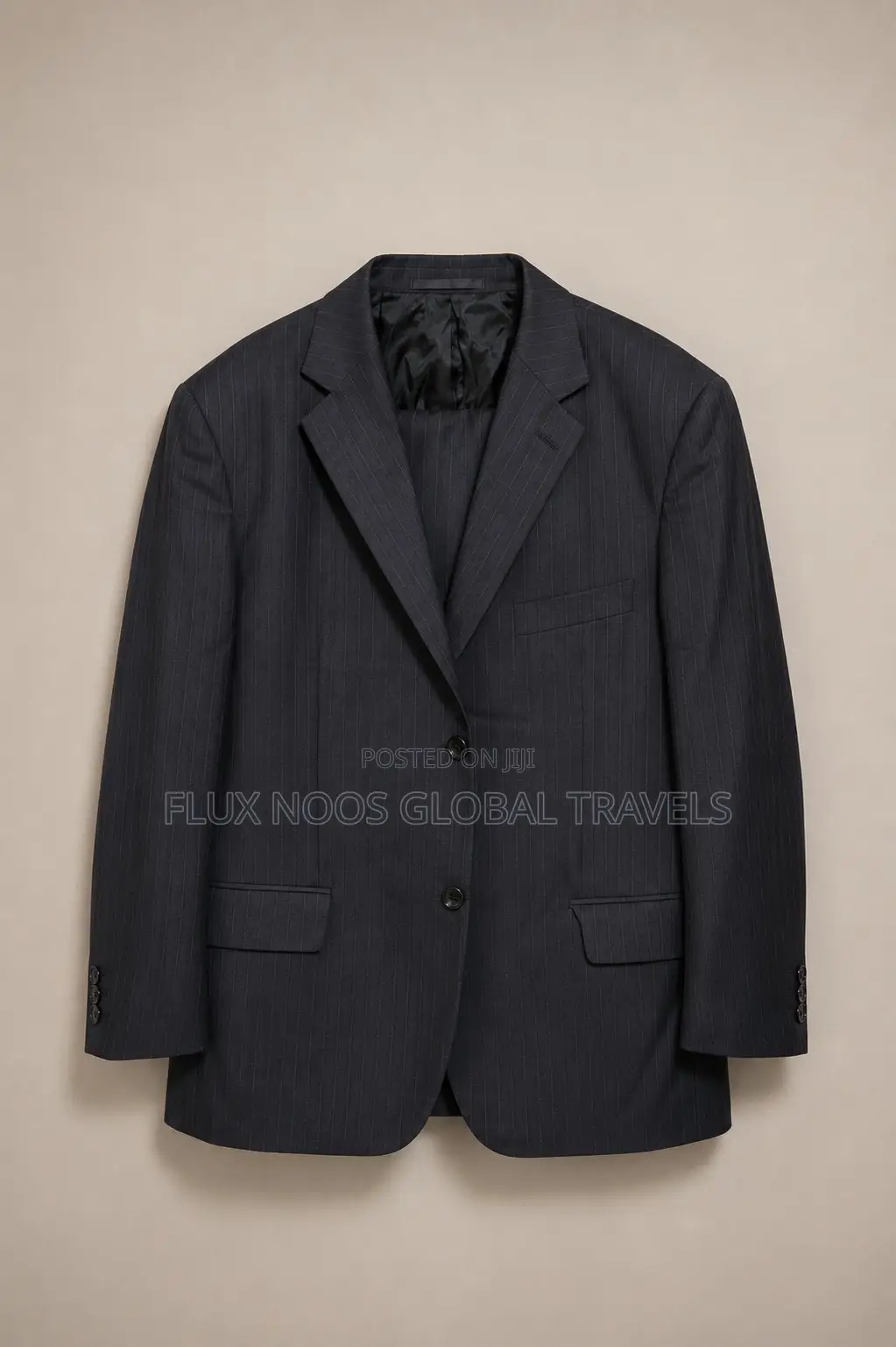 Men's Classic Dark Navy Pinstripe Business Suit