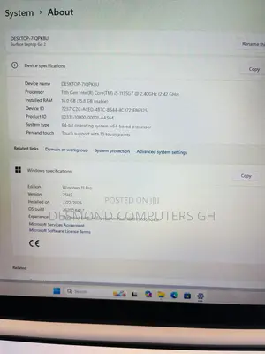 Laptop Microsoft Surface Laptop Go 2 16GB Intel Core i5 SSD 256GB