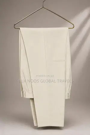 Men's Premium Cream/Beige 2-Piece Suit – Size 44 (Large)