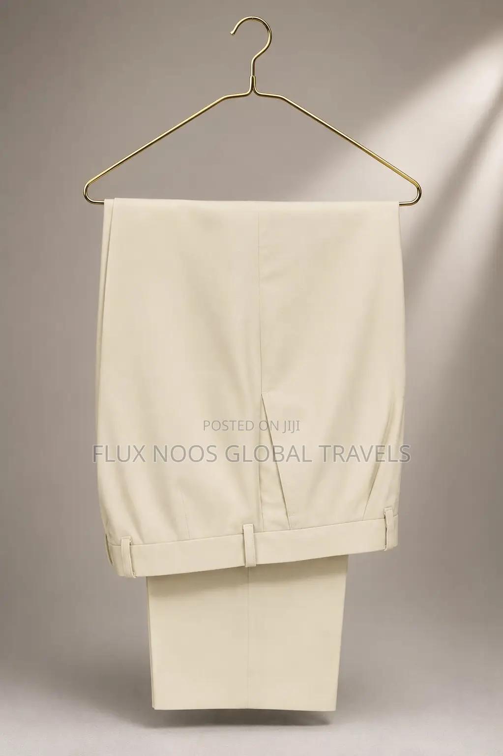 Men's Premium Cream/Beige 2-Piece Suit – Size 44 (Large)