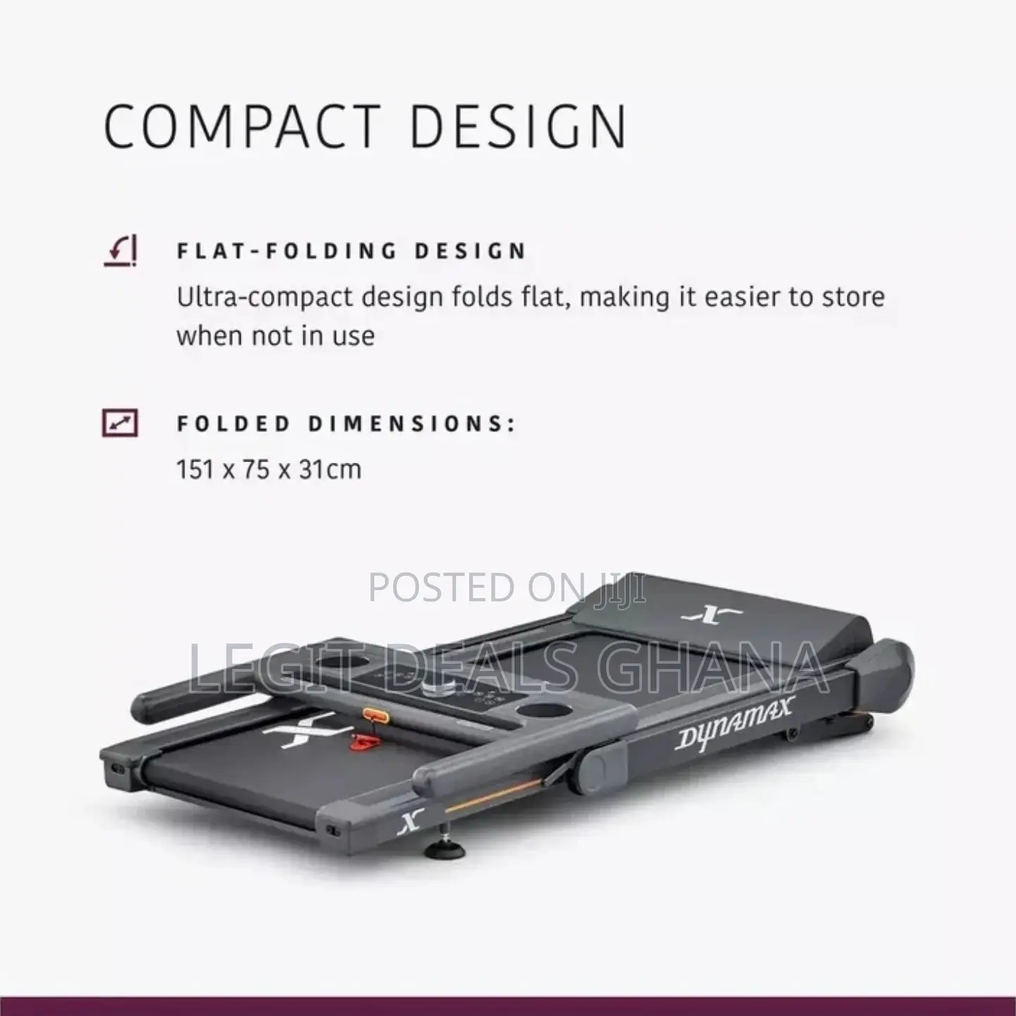 Dynamax Foldable Compact Treadmill With Bluetooth and Auto Incline