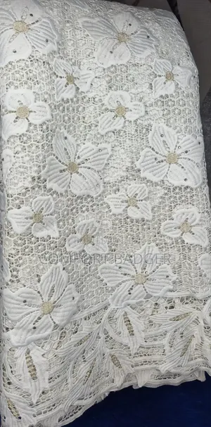 Quality Heavy Weight Embroidery Cord Lace With Floral Details