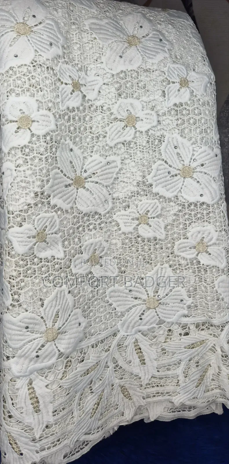 Quality Heavy Weight Embroidery Cord Lace With Floral Details
