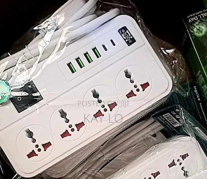 Multi Socket Extension With USB and Type C