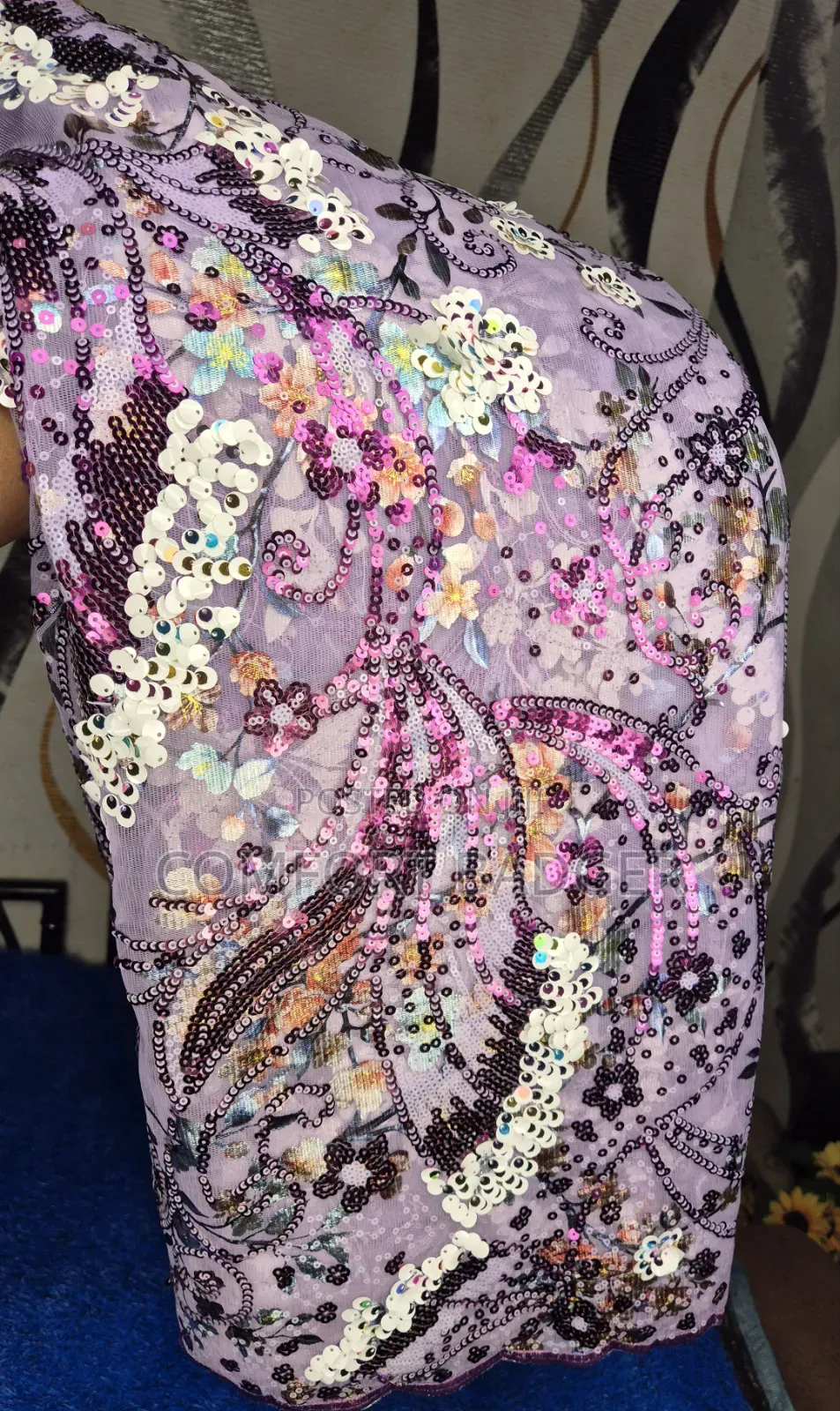 Lightweight Sequin Net Lace With Multi Tonal Sequin Designs