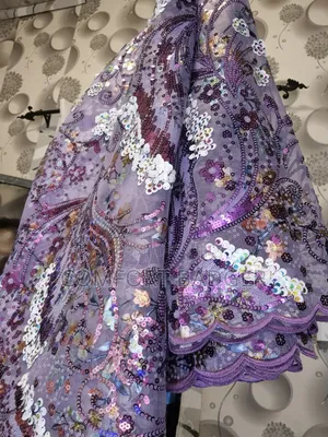 Lightweight Sequin Net Lace With Multi Tonal Sequin Designs