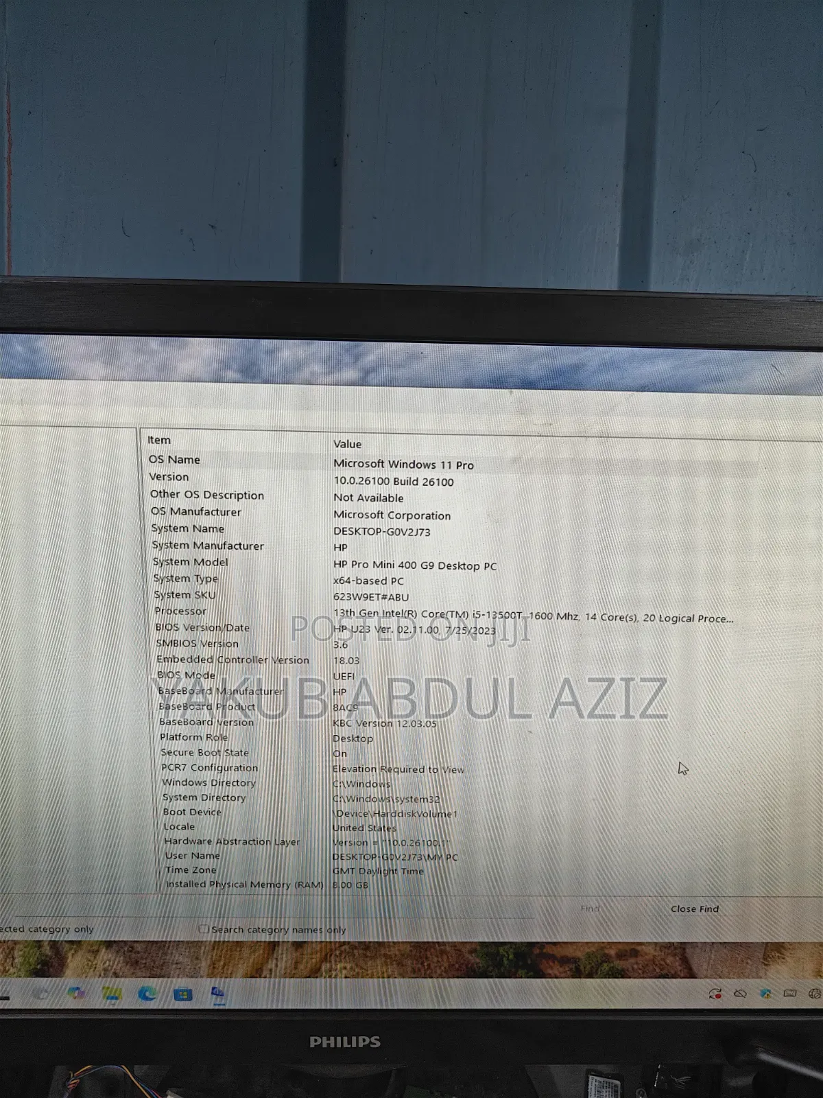 Desktop Computer HP Pro 400 G9 8GB Intel Core i5 SSD 3T