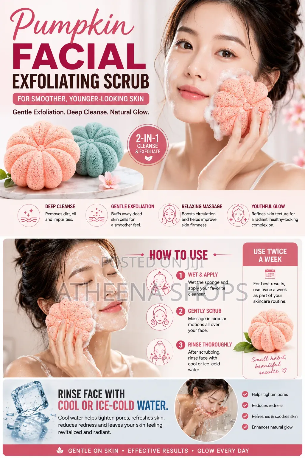 Pumpking Facial Exfoliating Sponge