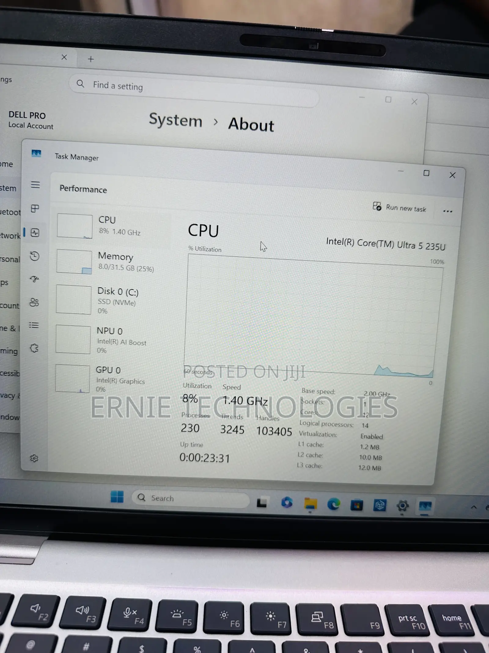 Laptop Dell Pro 14 32GB Intel Core Ultra 7 SSD 512GB