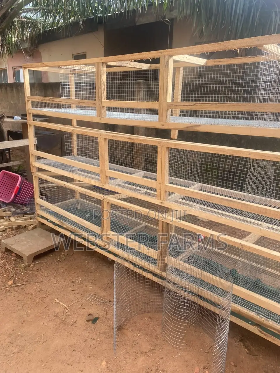 Modern Wooden Rabbit and Grass Cutter Cages