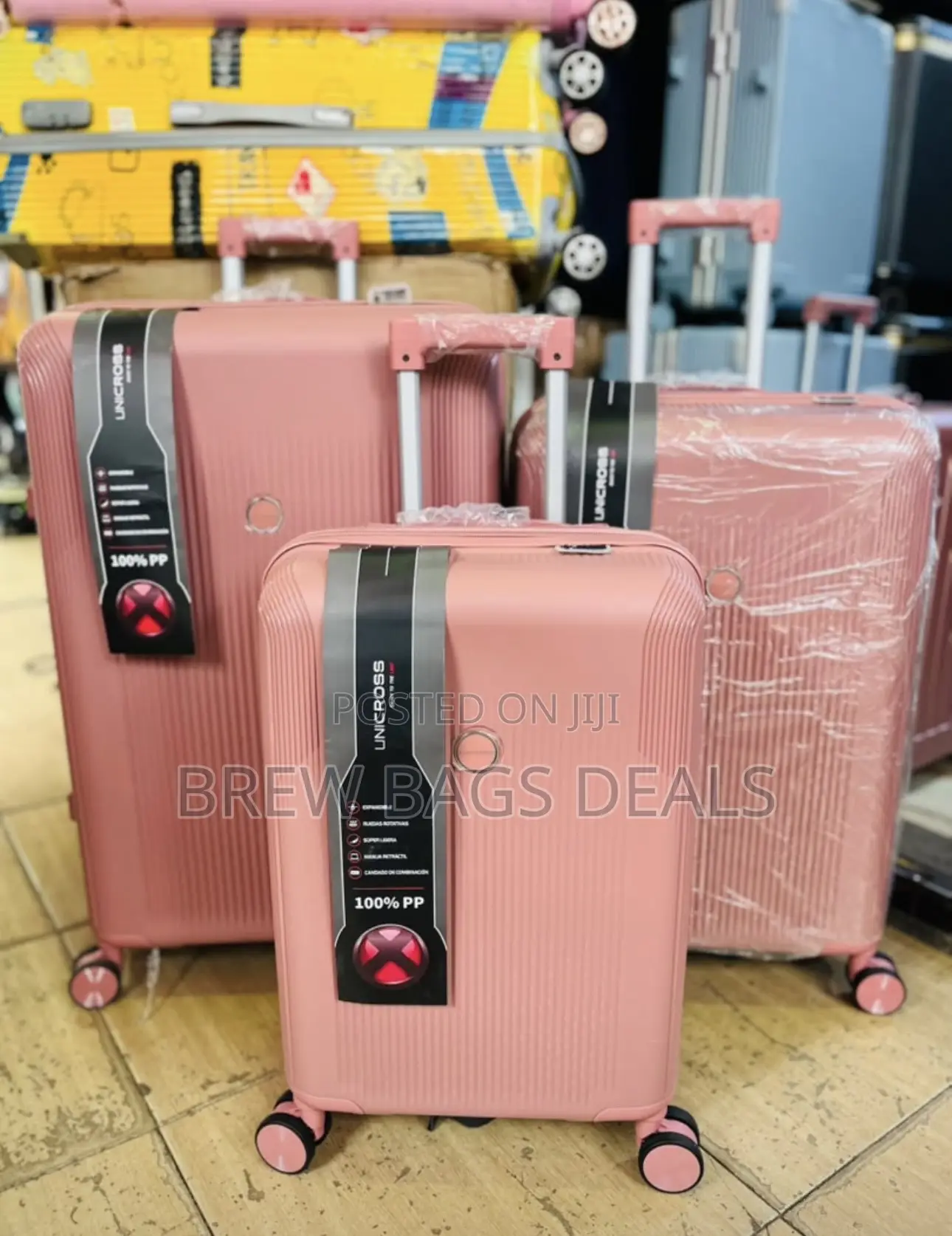 Premium Quality Unicross 3set Double Zip Expansion Traveling Bag.