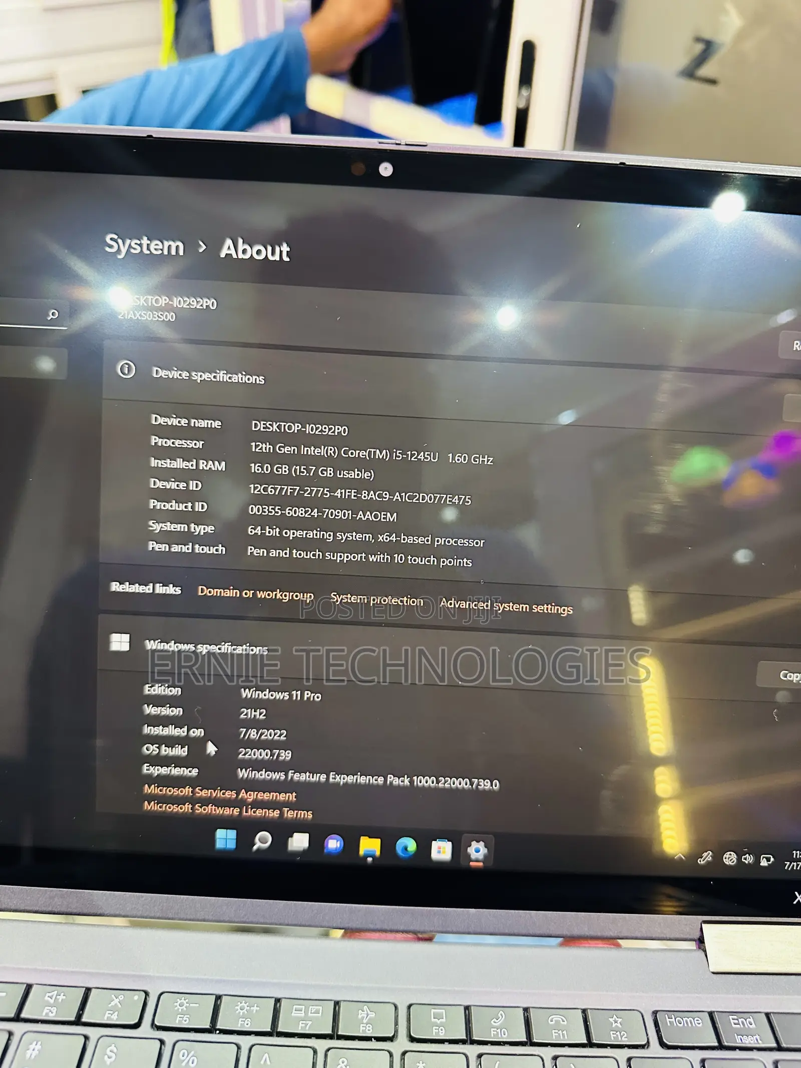 Laptop Lenovo ThinkPad x13 Yoga 16GB Intel Core i5 SSD 256GB