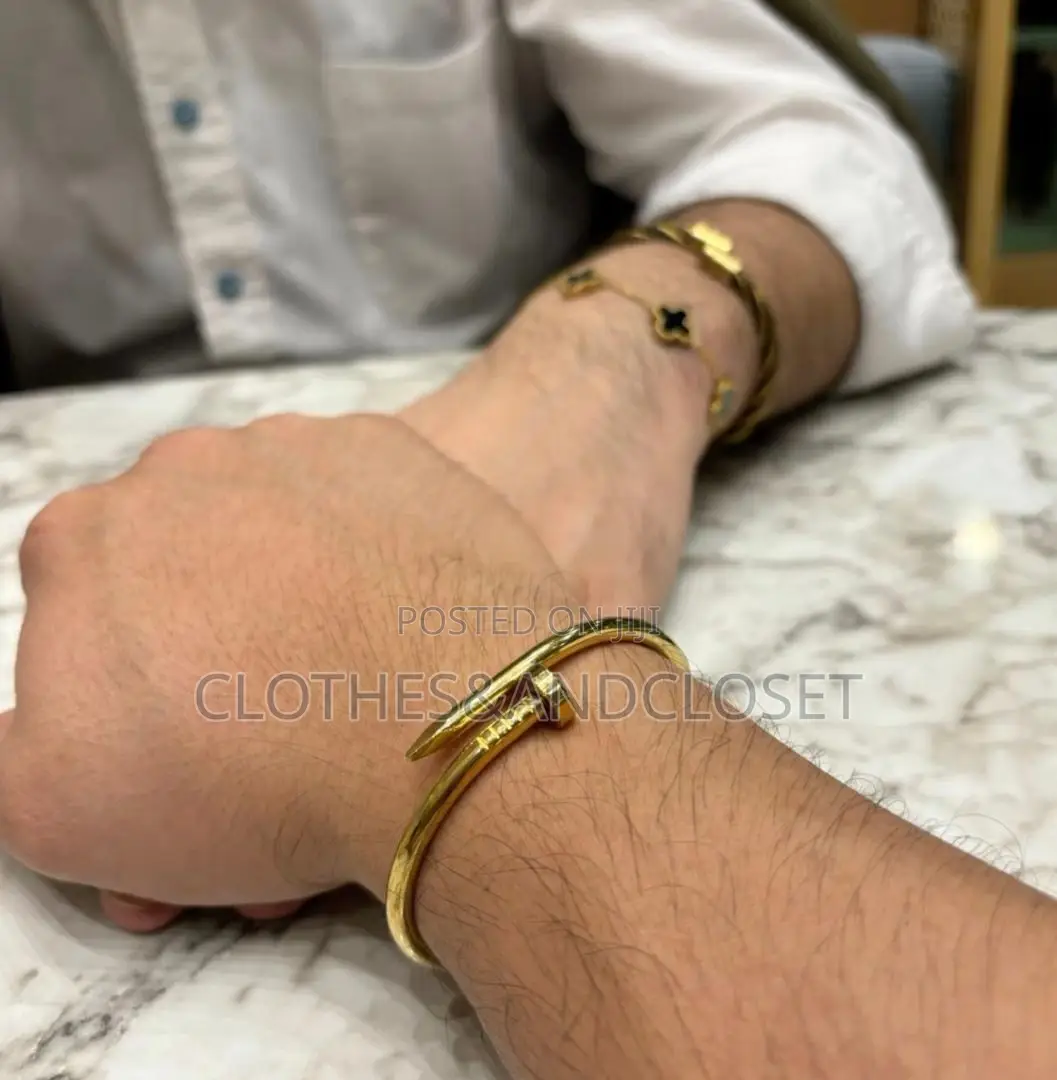 Trendy Gold Cartier Juste Un Clou Inspired Bangle Set