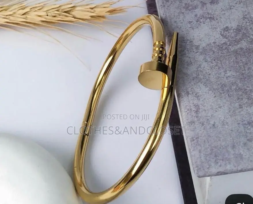 Trendy Gold Cartier Juste Un Clou Inspired Bangle Set