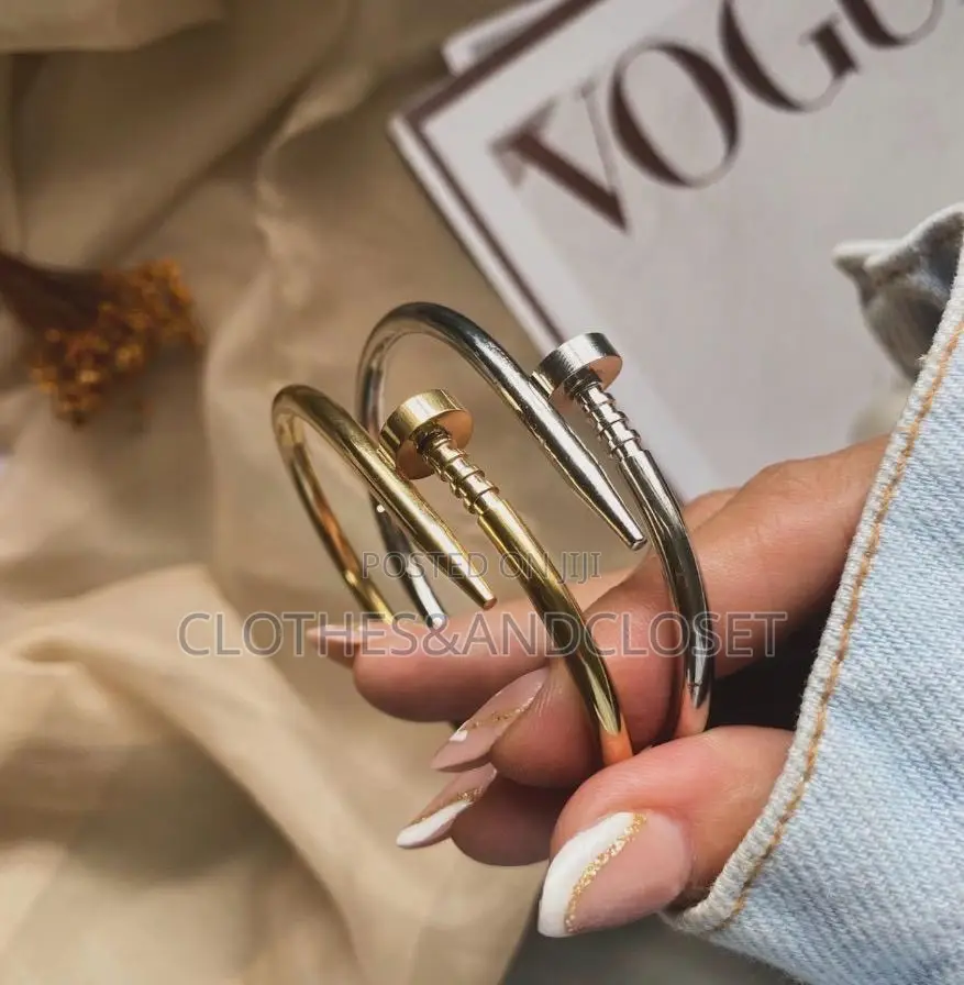 Trendy Gold Cartier Juste Un Clou Inspired Bangle Set