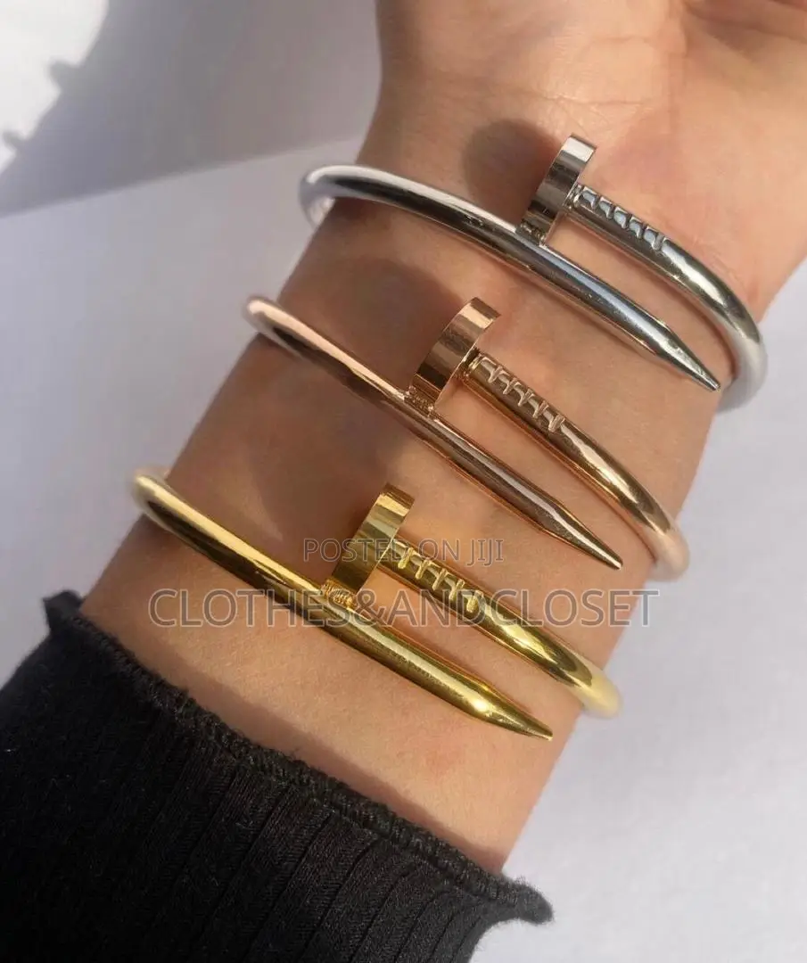 Trendy Gold Cartier Juste Un Clou Inspired Bangle Set