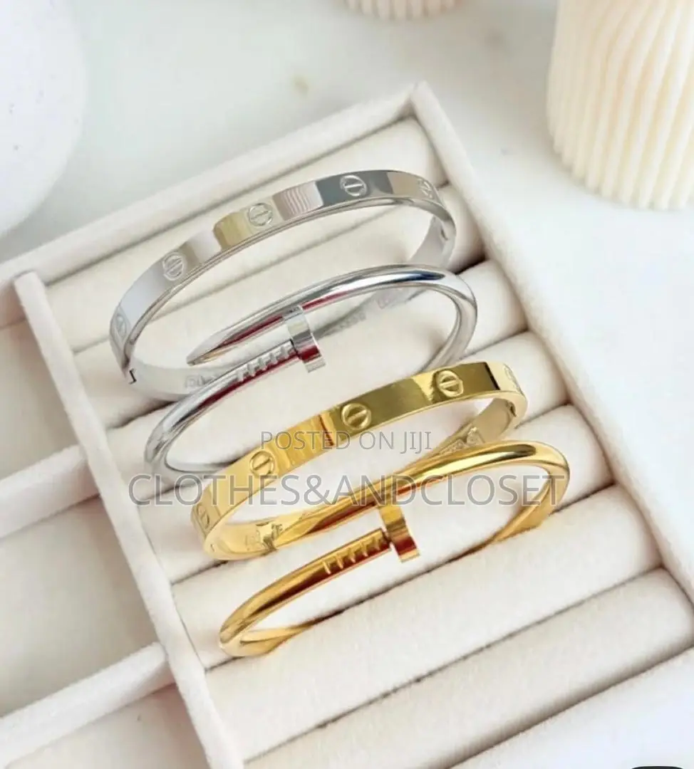Trendy Gold Cartier Juste Un Clou Inspired Bangle Set
