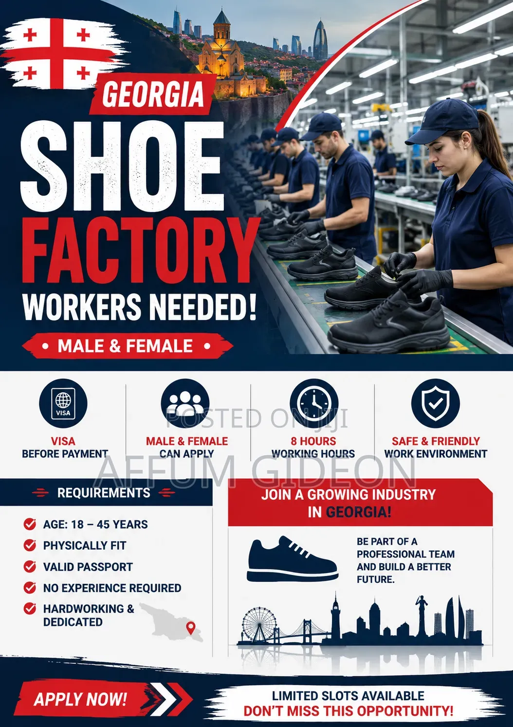 Georgia Shoe Factory Recruitment