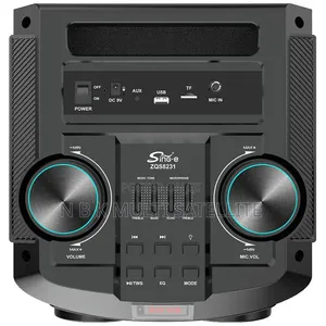 Heavy Bass Bluetooth Speaker With 2 Wireless Microphones
