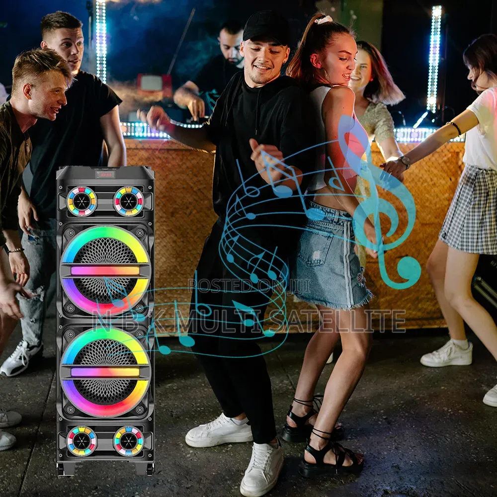 Heavy Bass Bluetooth Speaker With 2 Wireless Microphones