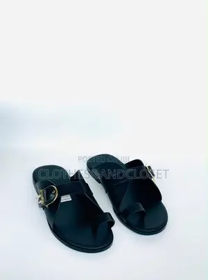 Zara Men's Leather Slippers Feature a Gold-Tone Horsebit Detail